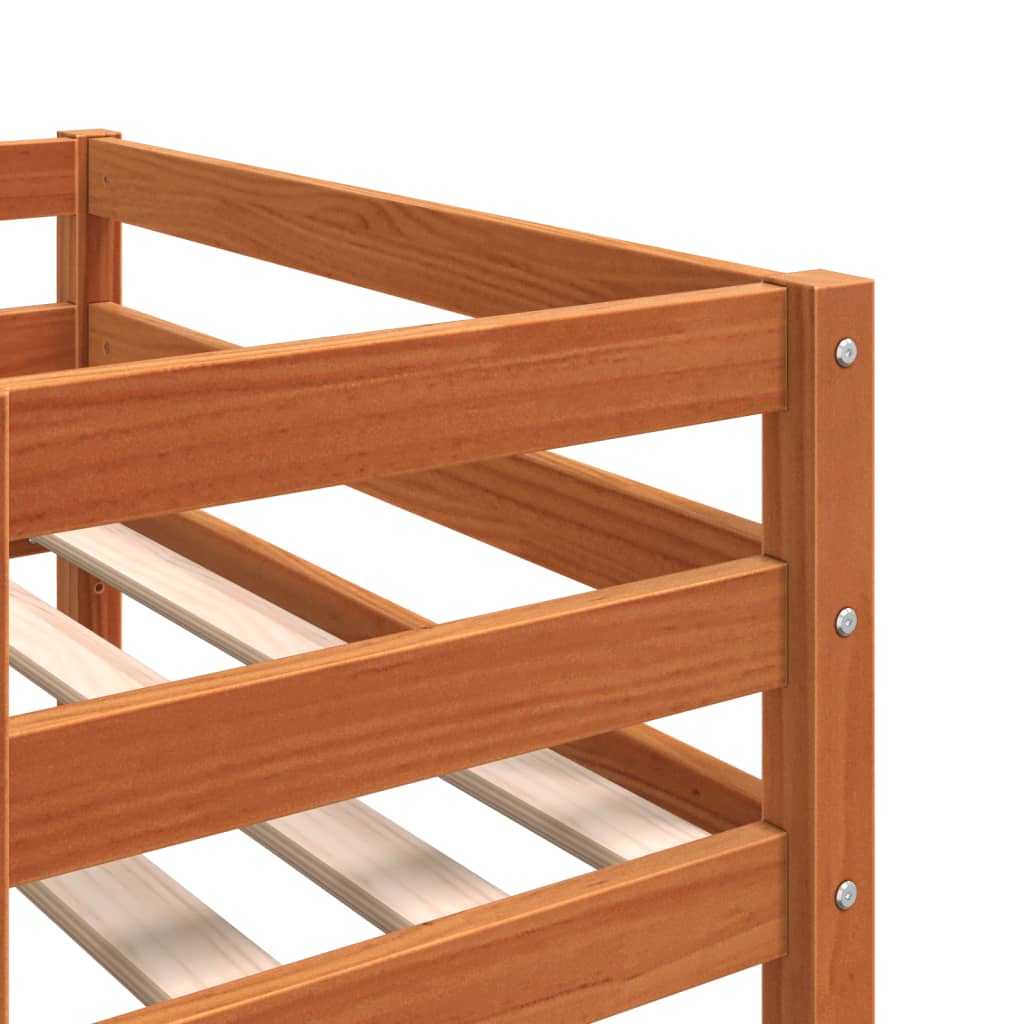 vidaXL Estructura de cama para niños madera de pino marrón 80x200 cm