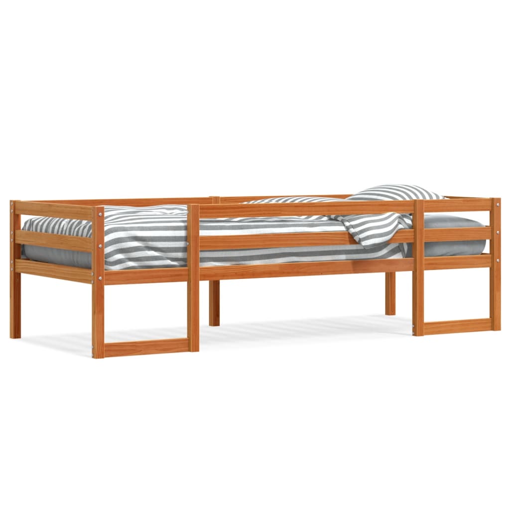 vidaXL Estructura de cama para niños madera de pino marrón 80x200 cm