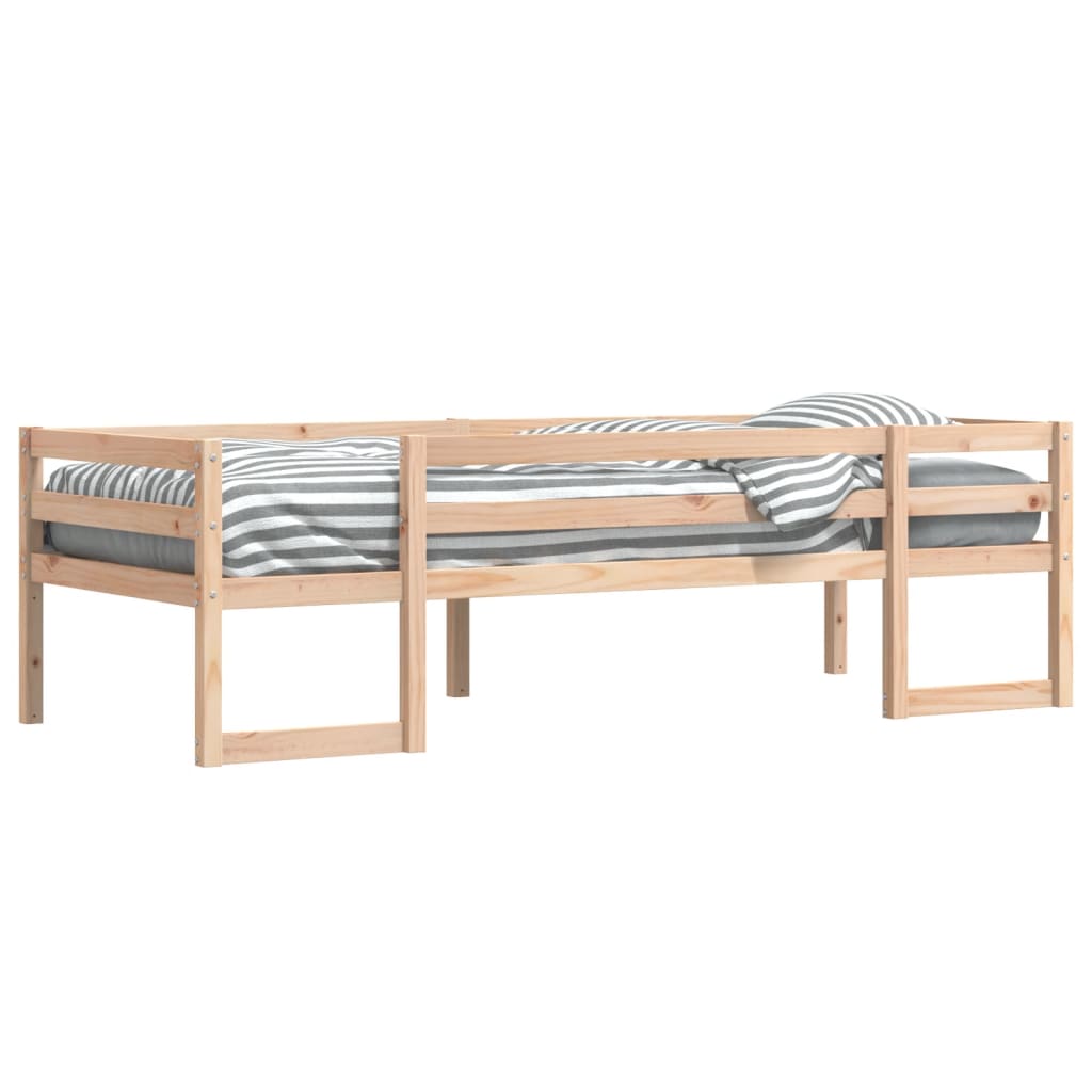 vidaXL Estructura de cama infantil madera maciza de pino 90x190 cm