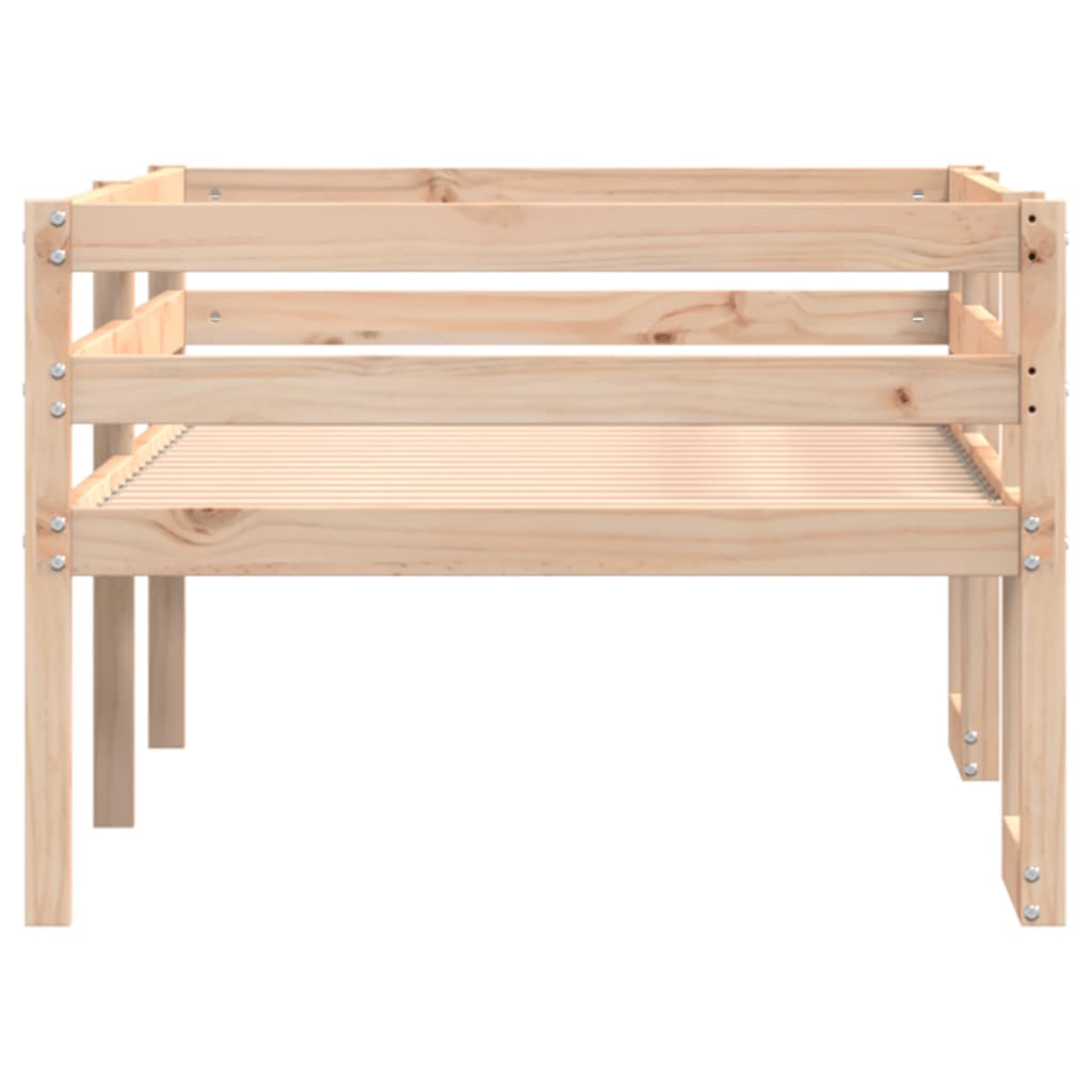 vidaXL Estructura de cama infantil madera maciza de pino 90x190 cm