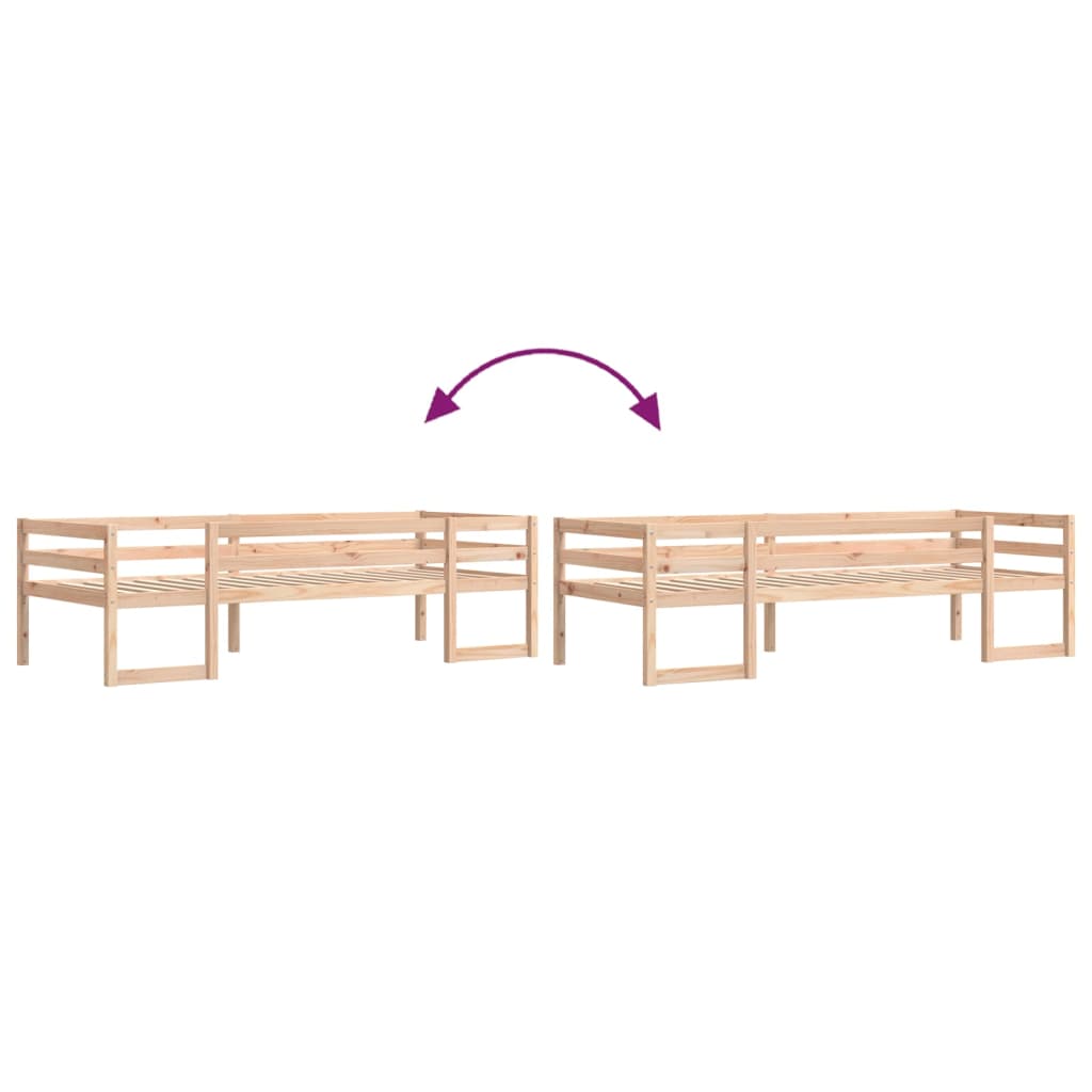 vidaXL Estructura de cama infantil madera maciza de pino 90x190 cm