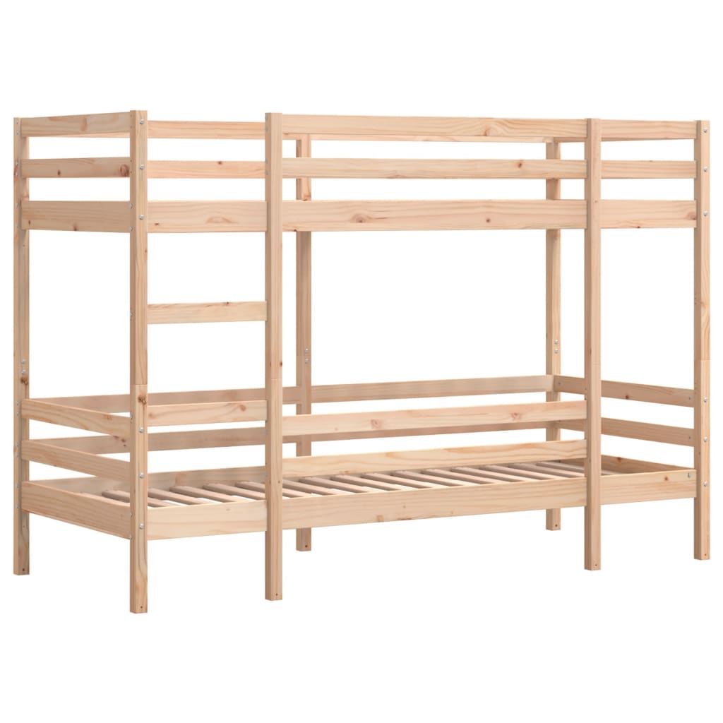 vidaXL Cama litera sin colchón madera maciza de pino 90x200 cm