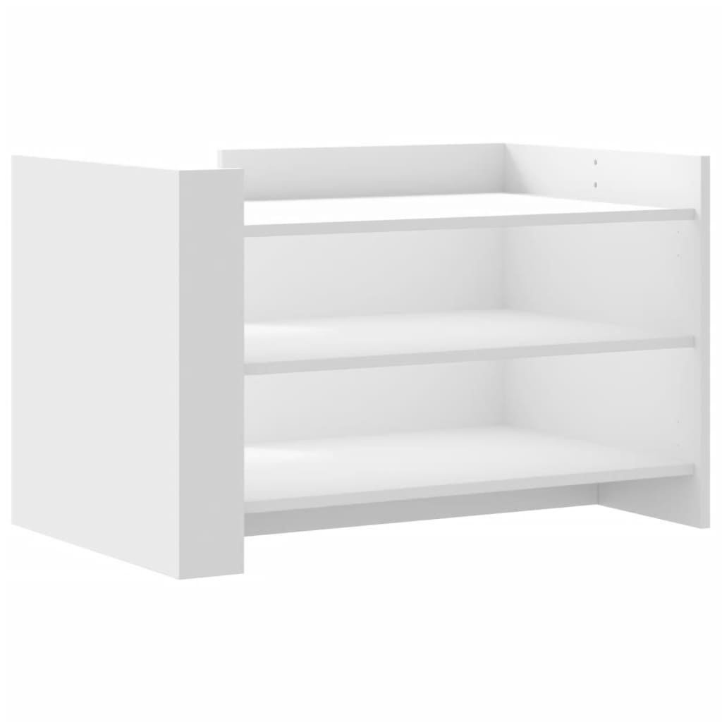 vidaXL Mesa de centro madera de ingeniería blanca 80x50x50 cm