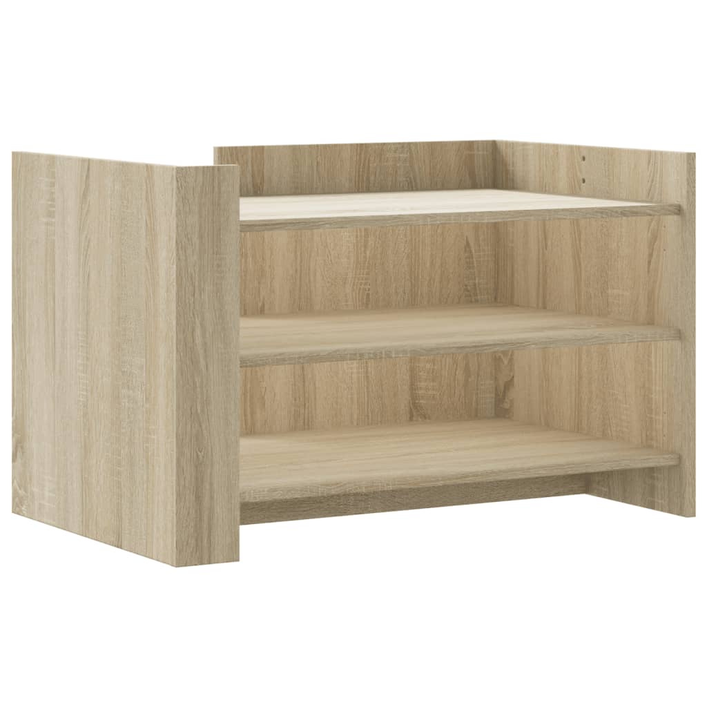 vidaXL Mesa de centro madera de ingeniería roble Sonoma 80x50x50 cm