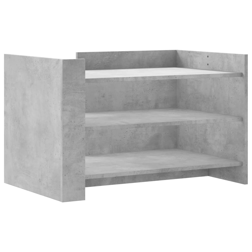 vidaXL Mesa de centro madera de ingeniería gris hormigón 80x50x50 cm