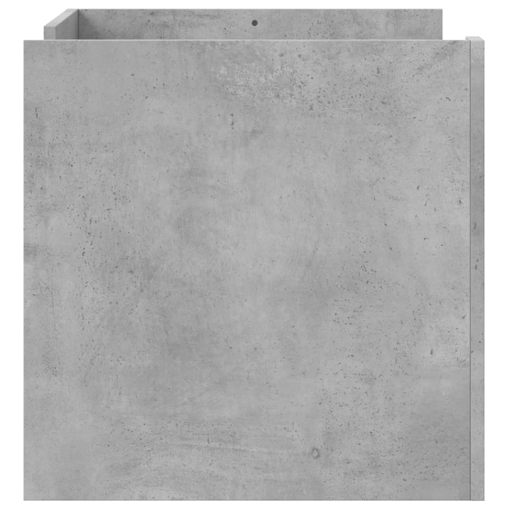 vidaXL Mesa de centro madera de ingeniería gris hormigón 80x50x50 cm