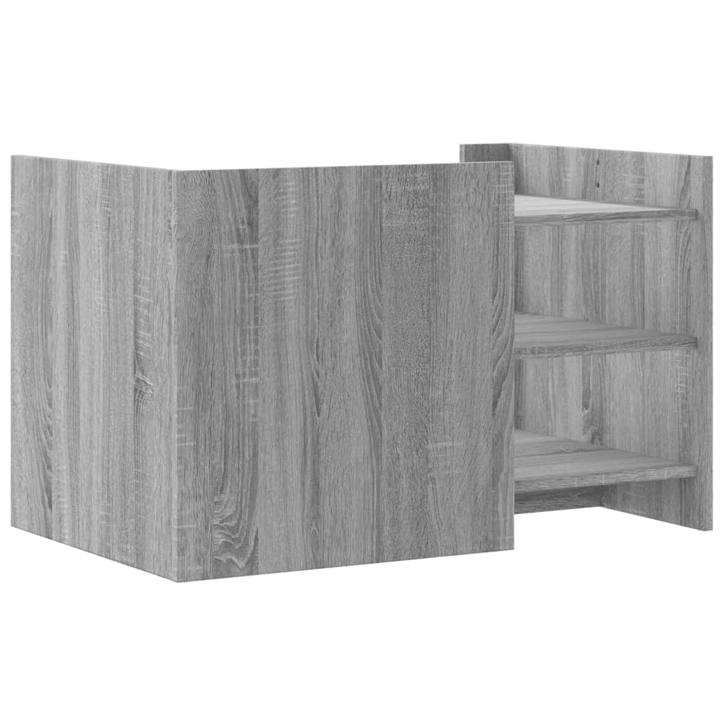 vidaXL Mesa de centro de madera de ingeniería gris Sonoma 80x50x50 cm