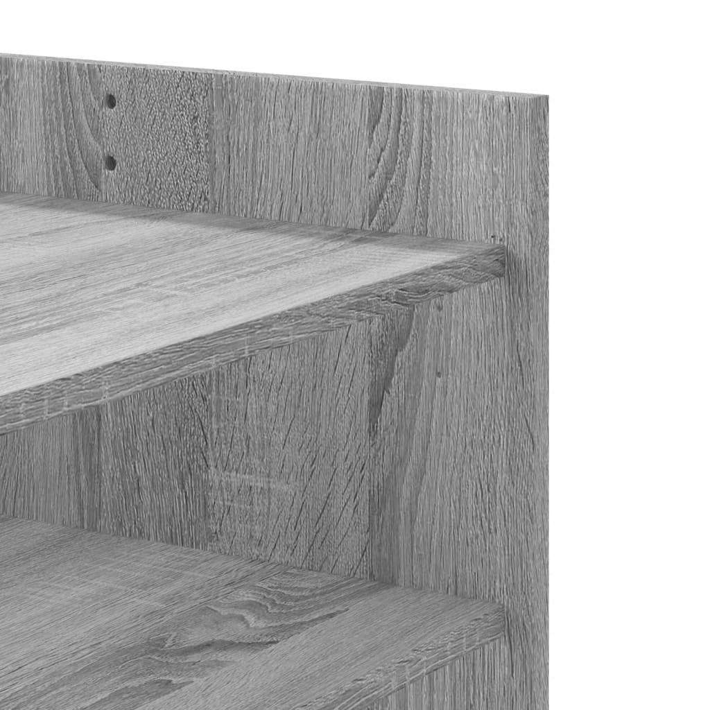 vidaXL Mesa de centro de madera de ingeniería gris Sonoma 80x50x50 cm