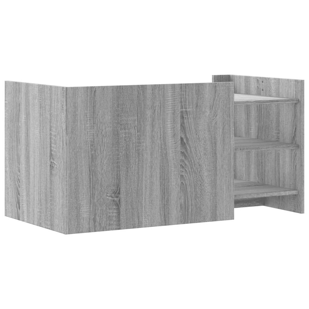 vidaXL Mesa de centro madera de ingeniería gris Sonoma 100x50x50 cm