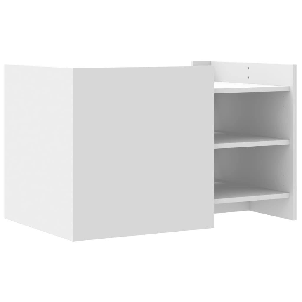 vidaXL Mesa de centro madera de ingeniería blanca 80x50x50 cm