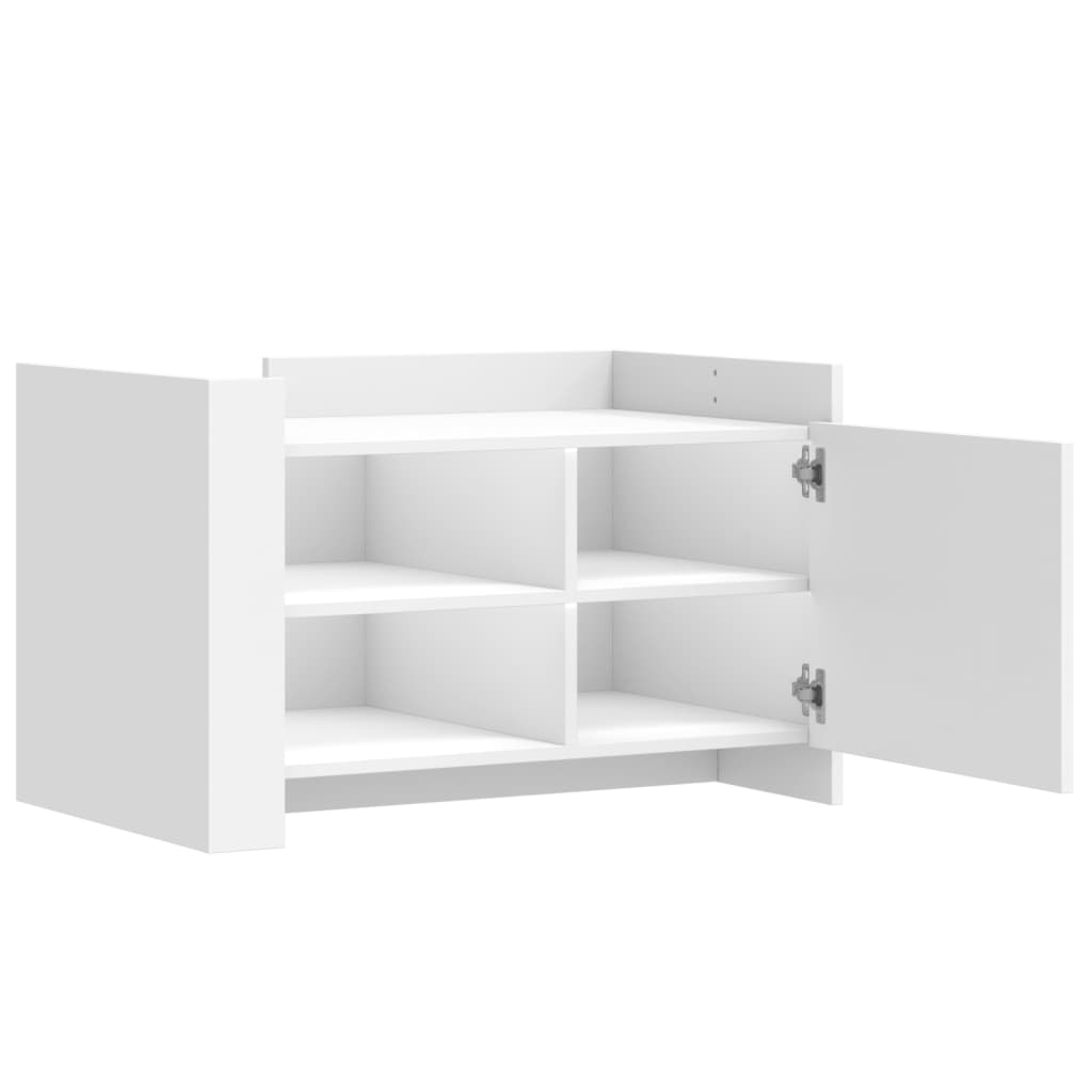 vidaXL Mesa de centro madera de ingeniería blanca 80x50x50 cm