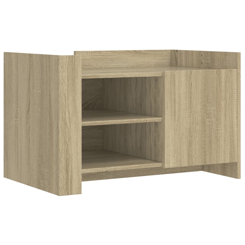 vidaXL Mesa de centro madera de ingeniería roble Sonoma 80x50x50 cm