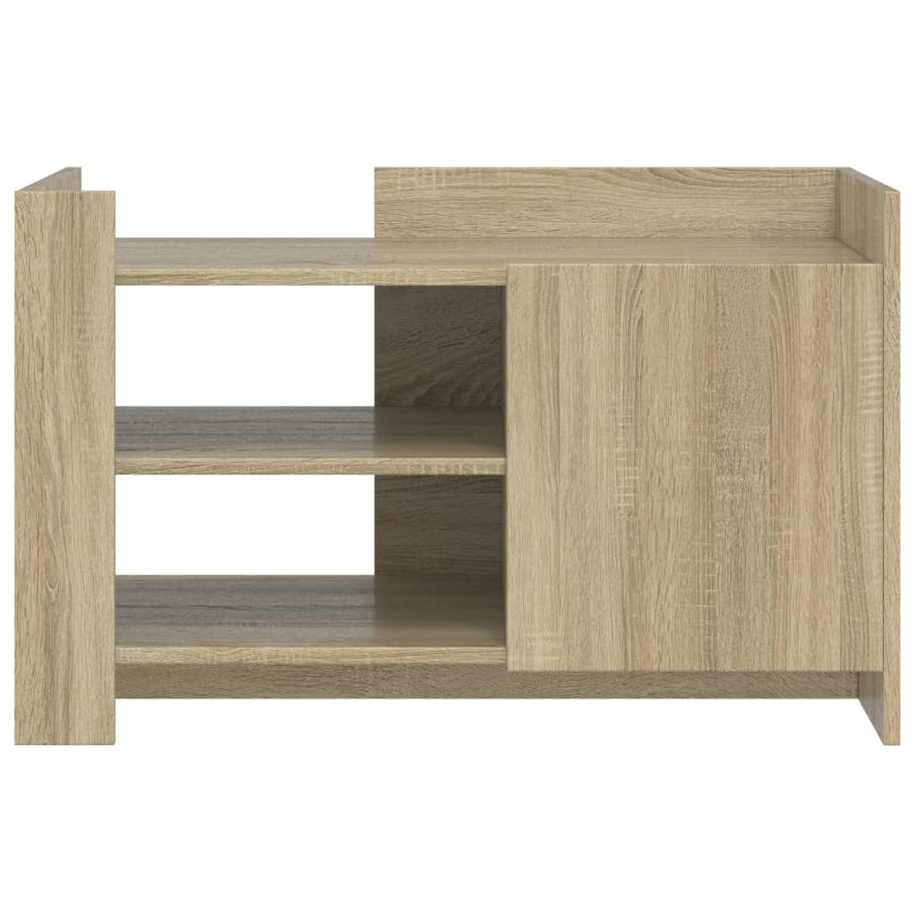 vidaXL Mesa de centro madera de ingeniería roble Sonoma 80x50x50 cm