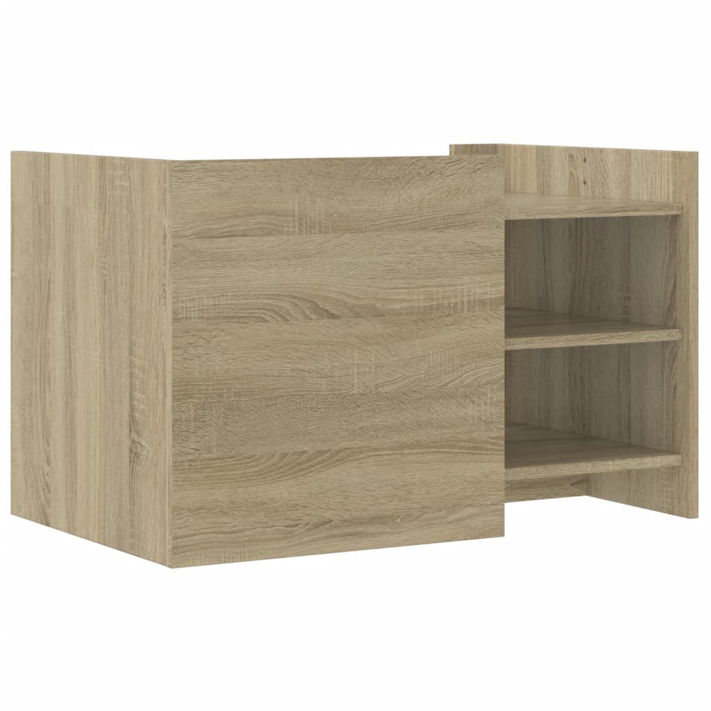 vidaXL Mesa de centro madera de ingeniería roble Sonoma 80x50x50 cm