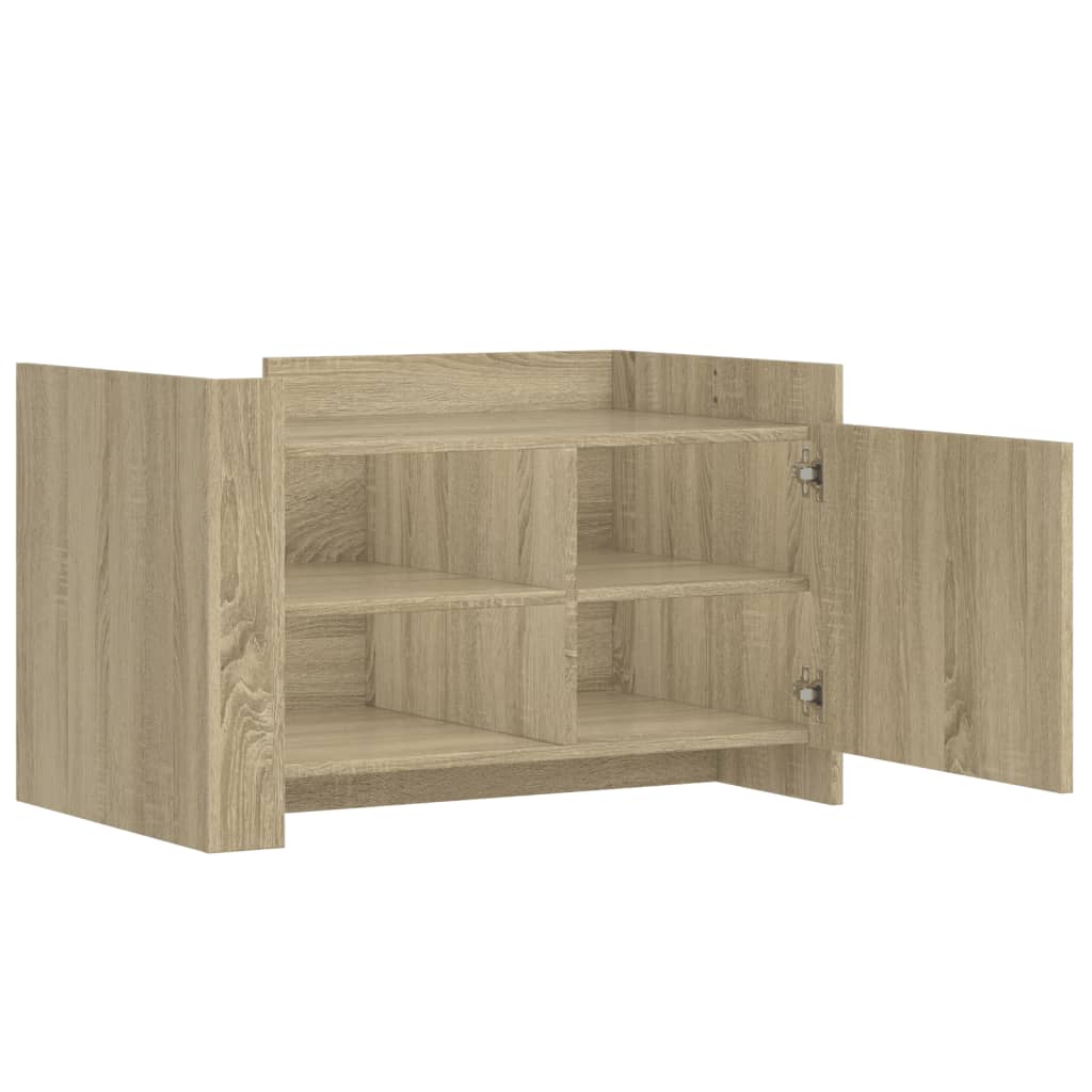 vidaXL Mesa de centro madera de ingeniería roble Sonoma 80x50x50 cm