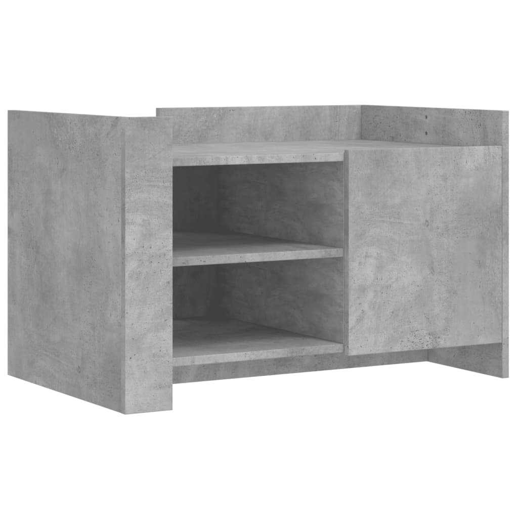 vidaXL Mesa de centro madera de ingeniería gris hormigón 80x50x50 cm