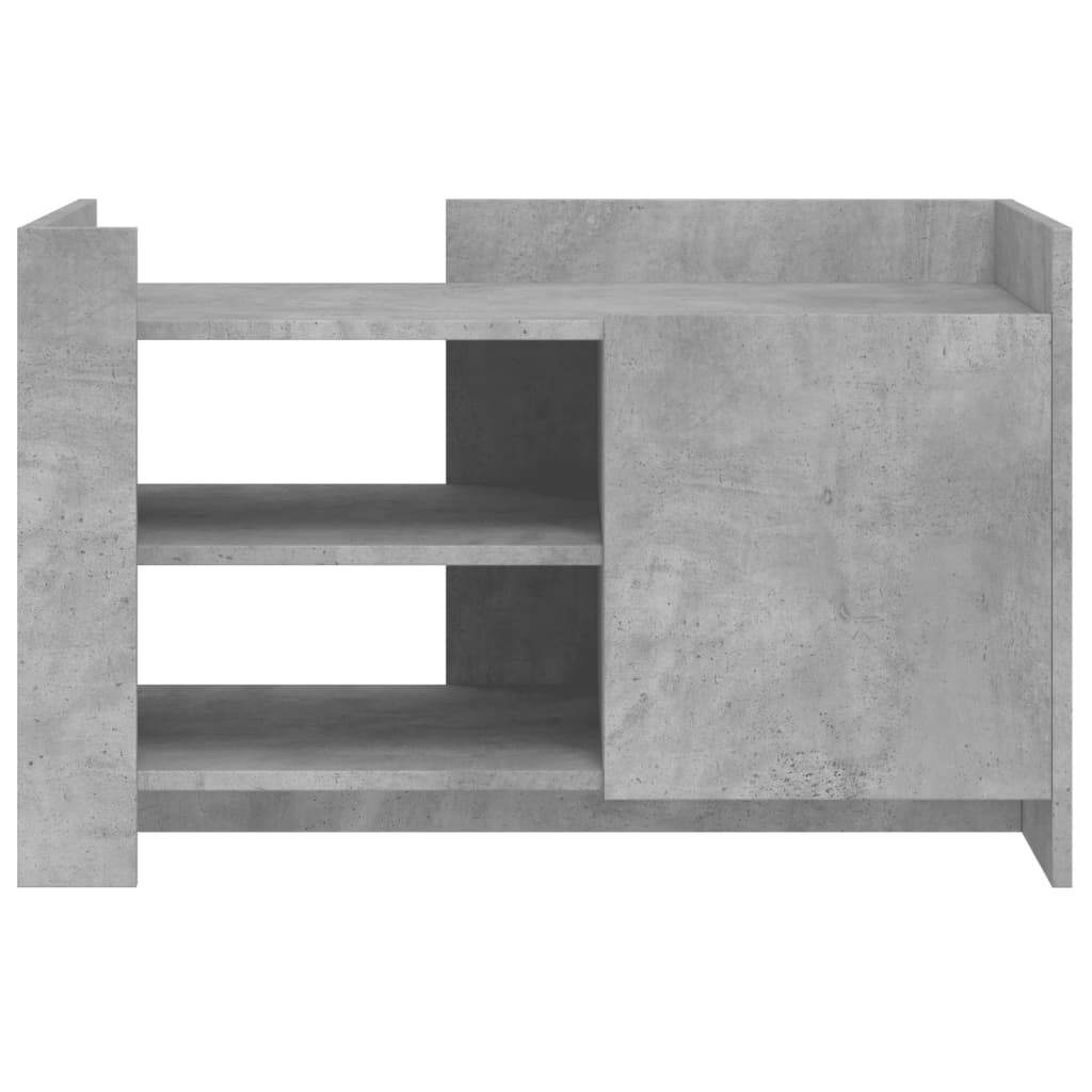 vidaXL Mesa de centro madera de ingeniería gris hormigón 80x50x50 cm