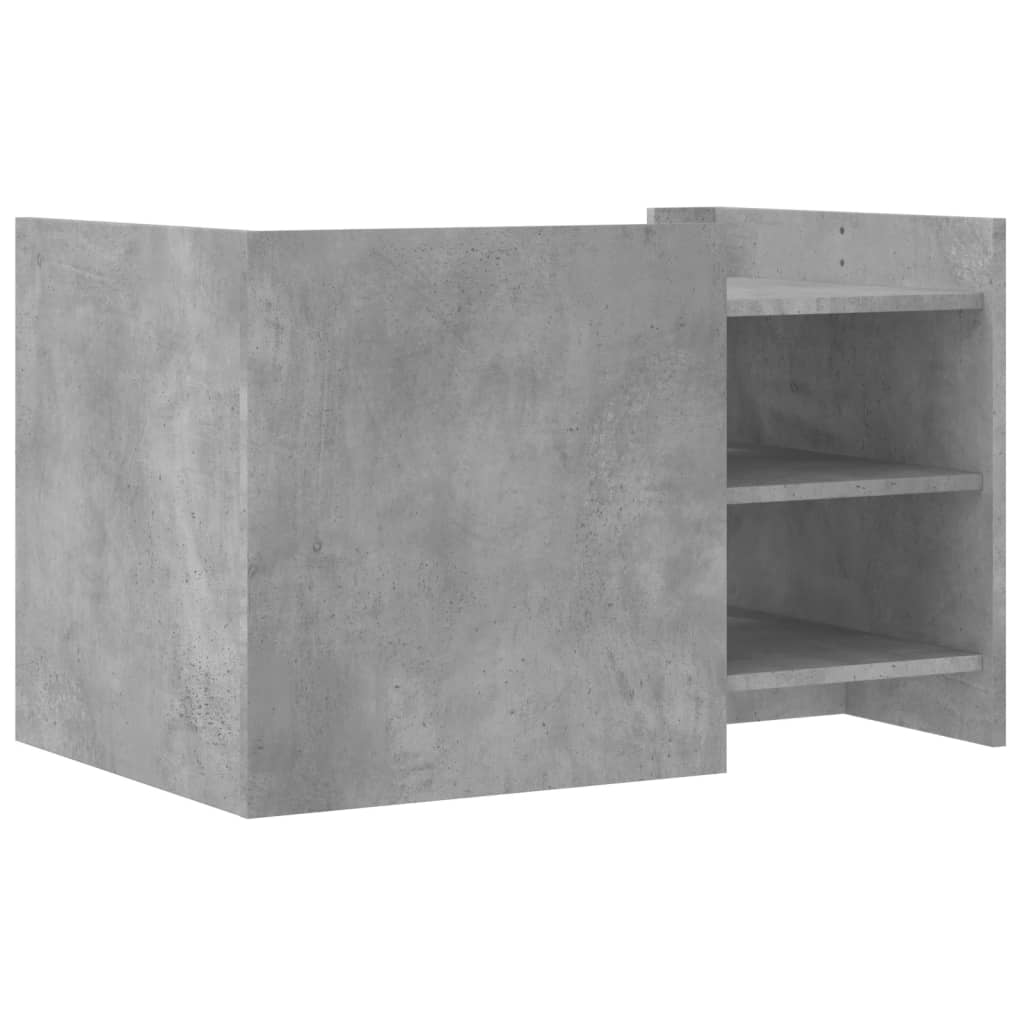 vidaXL Mesa de centro madera de ingeniería gris hormigón 80x50x50 cm