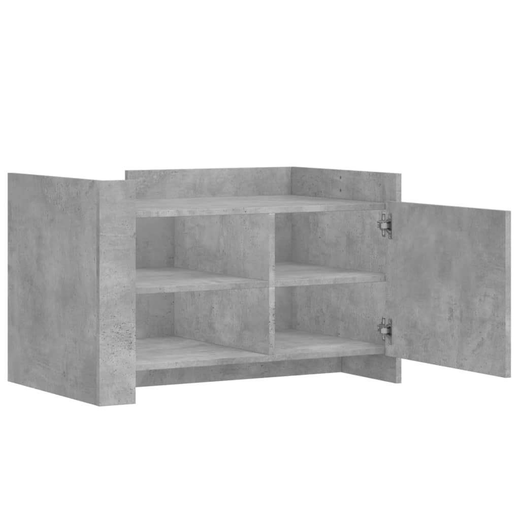 vidaXL Mesa de centro madera de ingeniería gris hormigón 80x50x50 cm