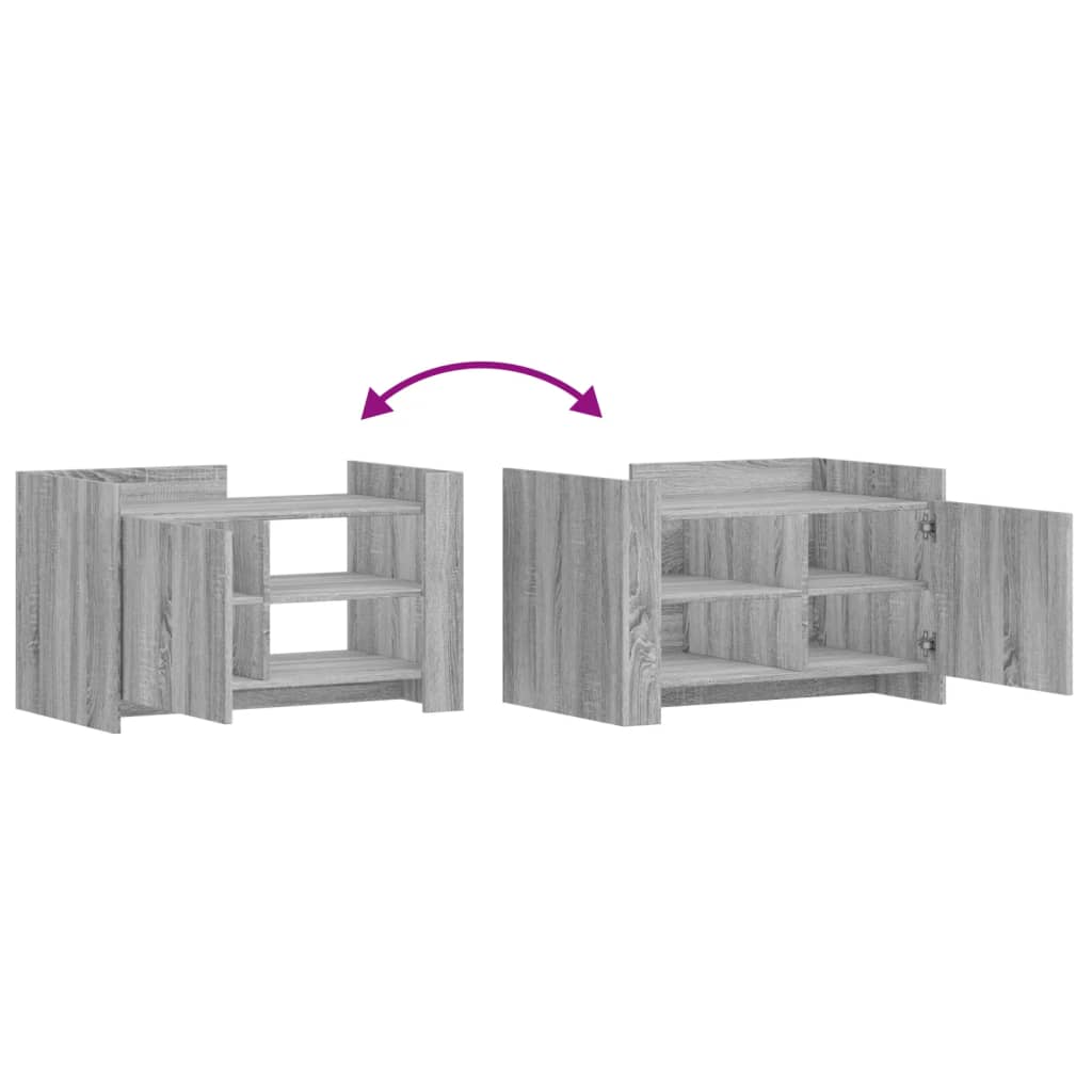 vidaXL Mesa de centro de madera de ingeniería gris Sonoma 80x50x50 cm