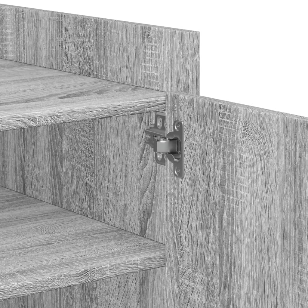 vidaXL Mesa de centro de madera de ingeniería gris Sonoma 80x50x50 cm