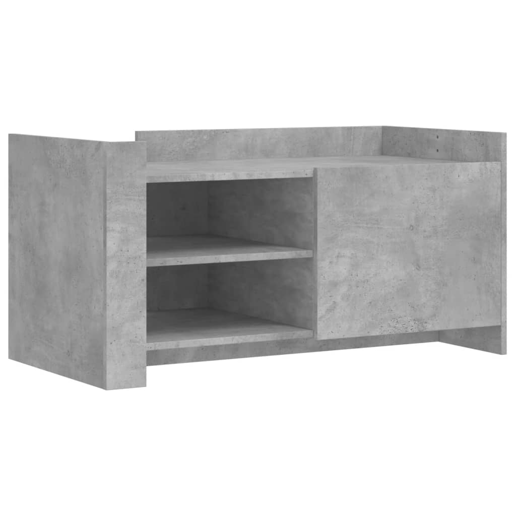 vidaXL Mesa de centro madera de ingeniería gris hormigón 100x50x50 cm