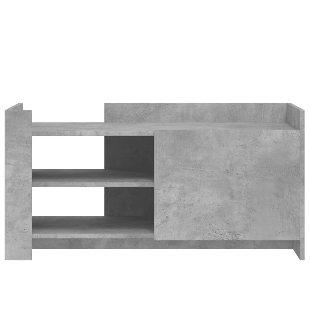 vidaXL Mesa de centro madera de ingeniería gris hormigón 100x50x50 cm