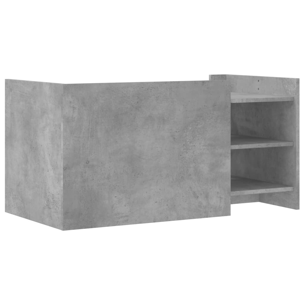 vidaXL Mesa de centro madera de ingeniería gris hormigón 100x50x50 cm