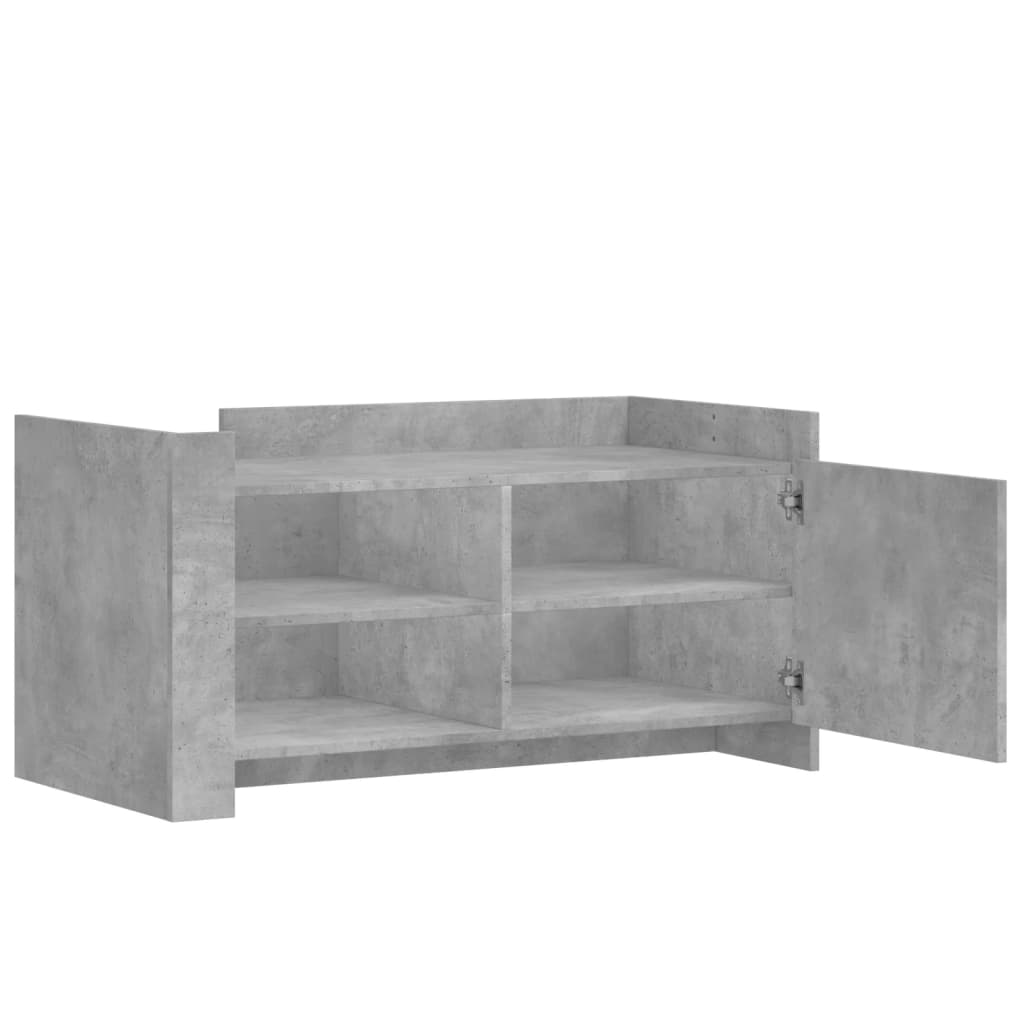 vidaXL Mesa de centro madera de ingeniería gris hormigón 100x50x50 cm