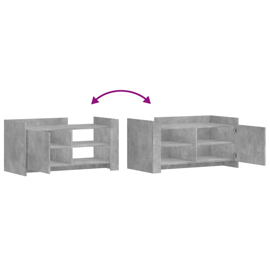 vidaXL Mesa de centro madera de ingeniería gris hormigón 100x50x50 cm