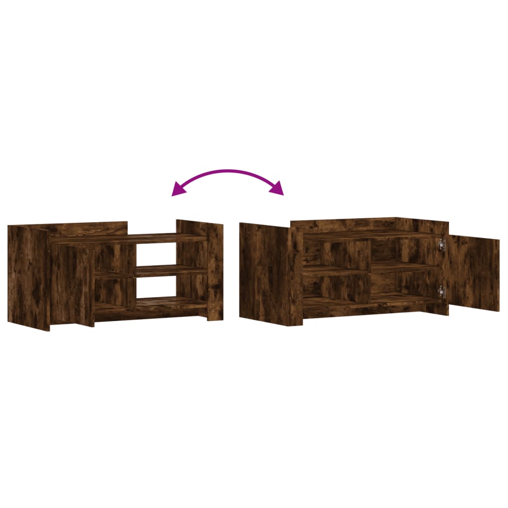 vidaXL Mesa de centro madera de ingeniería roble ahumado 100x50x50 cm