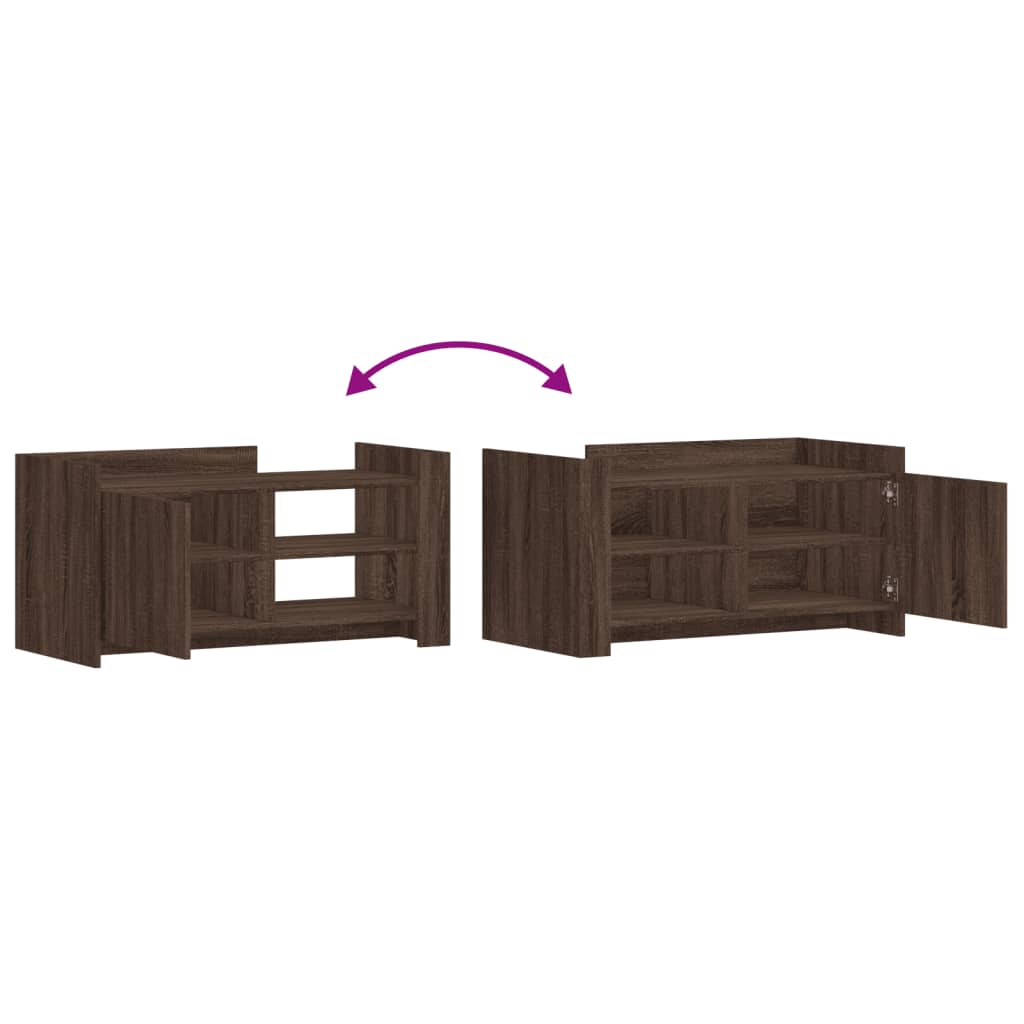 vidaXL Mesa de centro madera de ingeniería marrón roble 100x50x50 cm