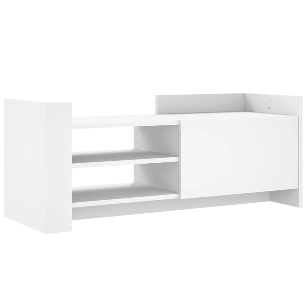 vidaXL Mueble para TV madera contrachapada blanco 100x35x40 cm