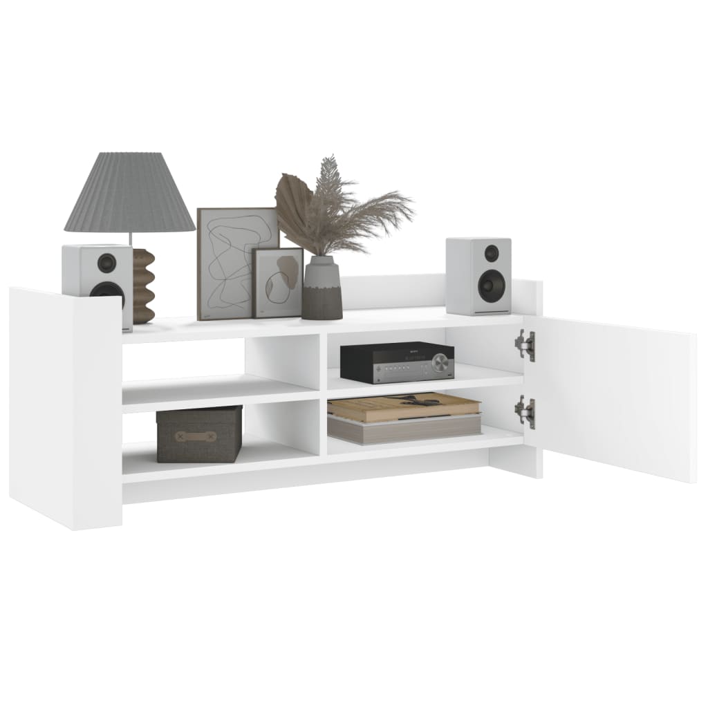 vidaXL Mueble para TV madera contrachapada blanco 100x35x40 cm