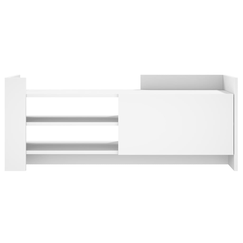 vidaXL Mueble para TV madera contrachapada blanco 100x35x40 cm