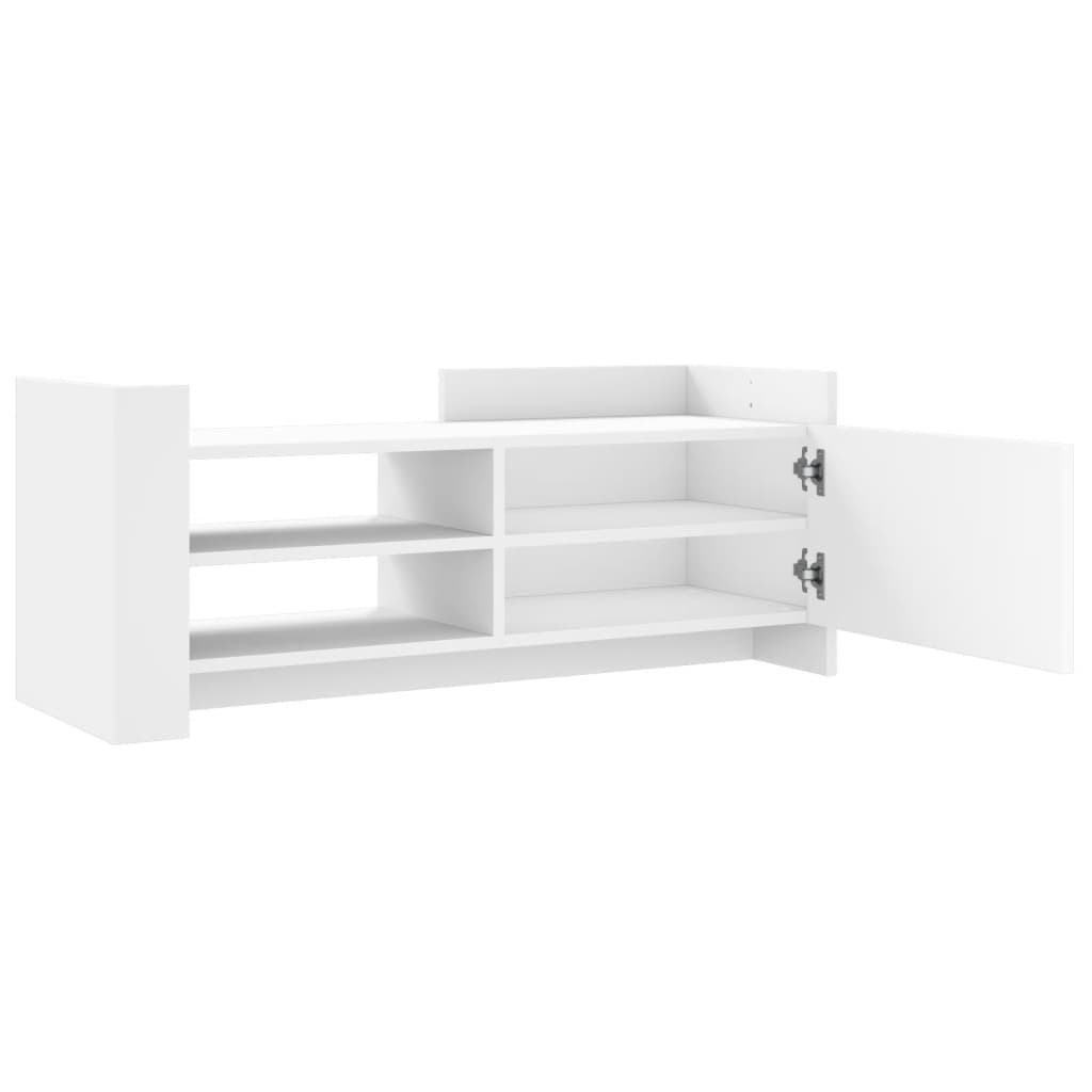 vidaXL Mueble para TV madera contrachapada blanco 100x35x40 cm