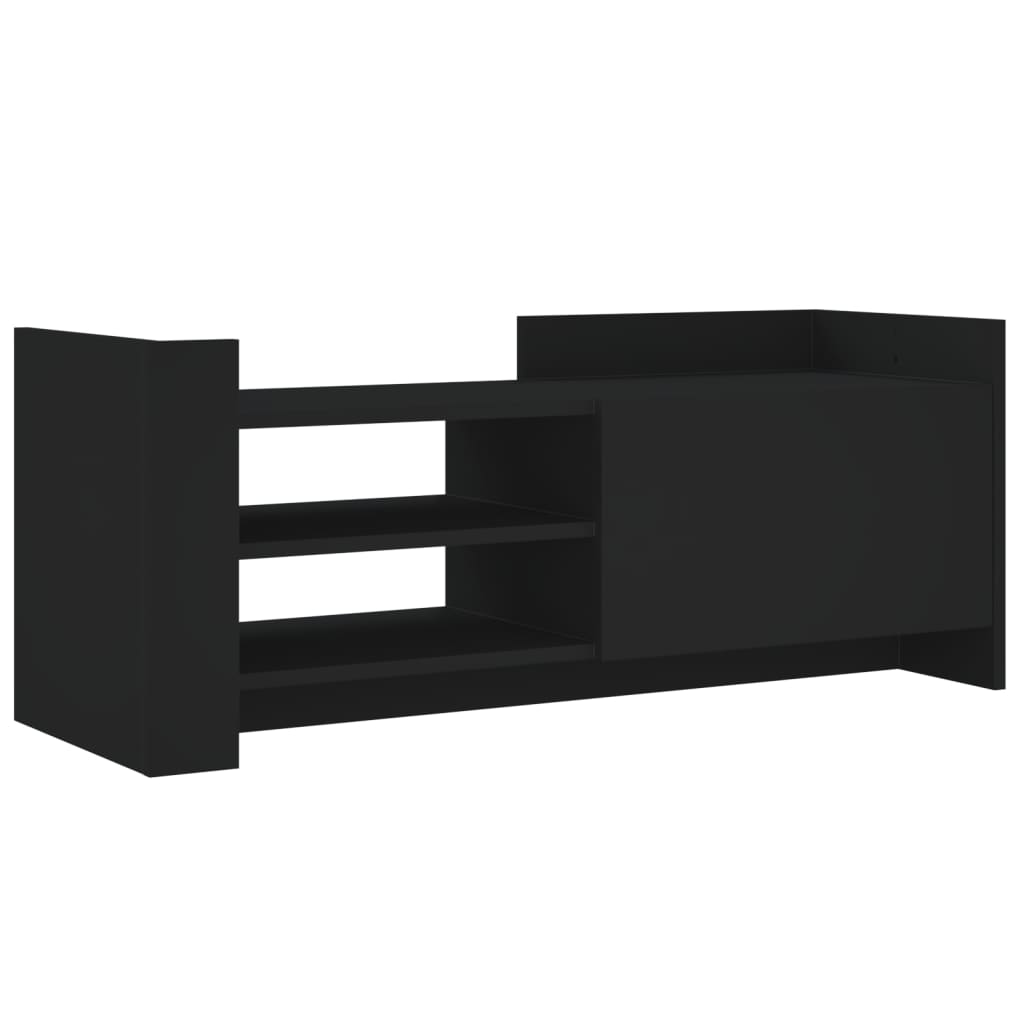 vidaXL Mueble para TV madera contrachapada negra 100x35x40 cm