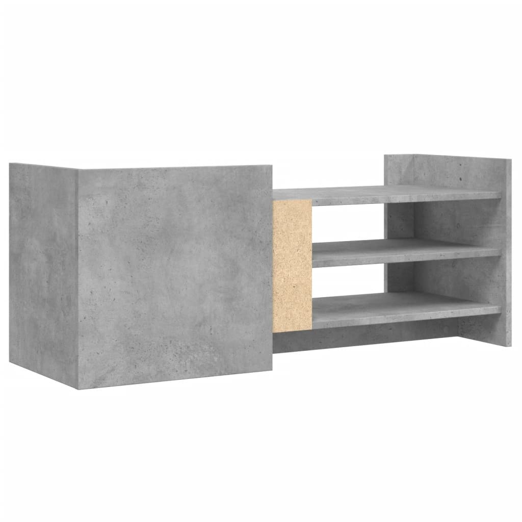 vidaXL Mueble para TV contrachapada gris hormigón 100x35x40 cm