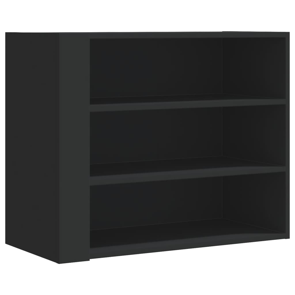 vidaXL Armario de pared madera de ingeniería negro 75x35x60 cm