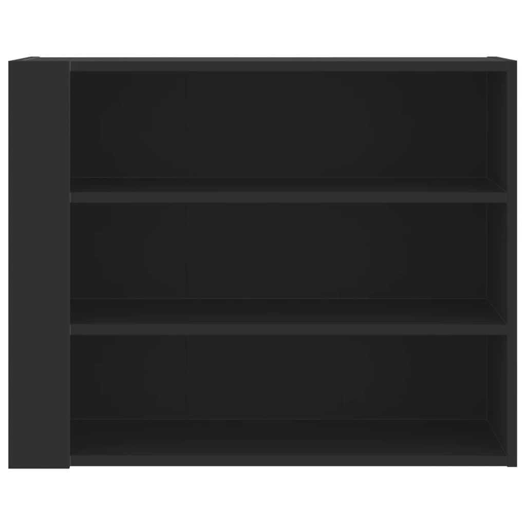 vidaXL Armario de pared madera de ingeniería negro 75x35x60 cm