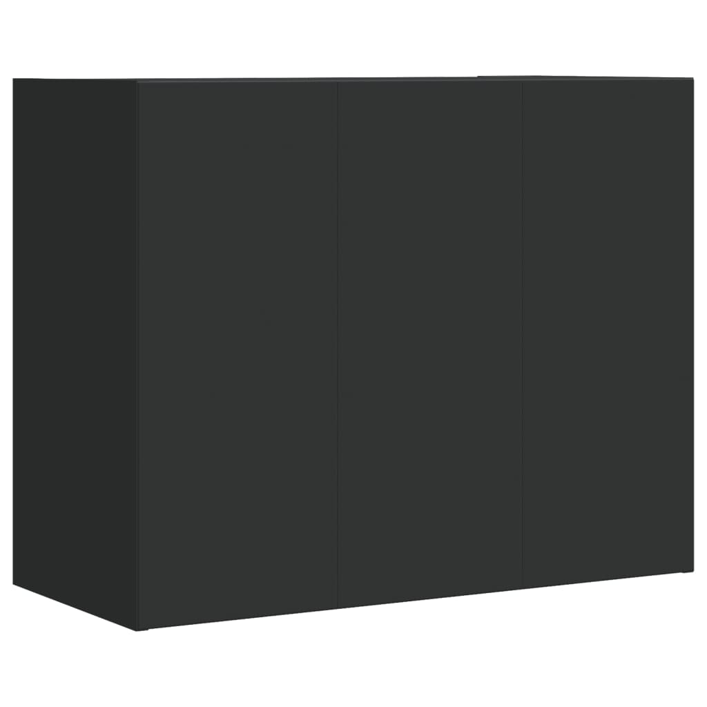 vidaXL Armario de pared madera de ingeniería negro 75x35x60 cm