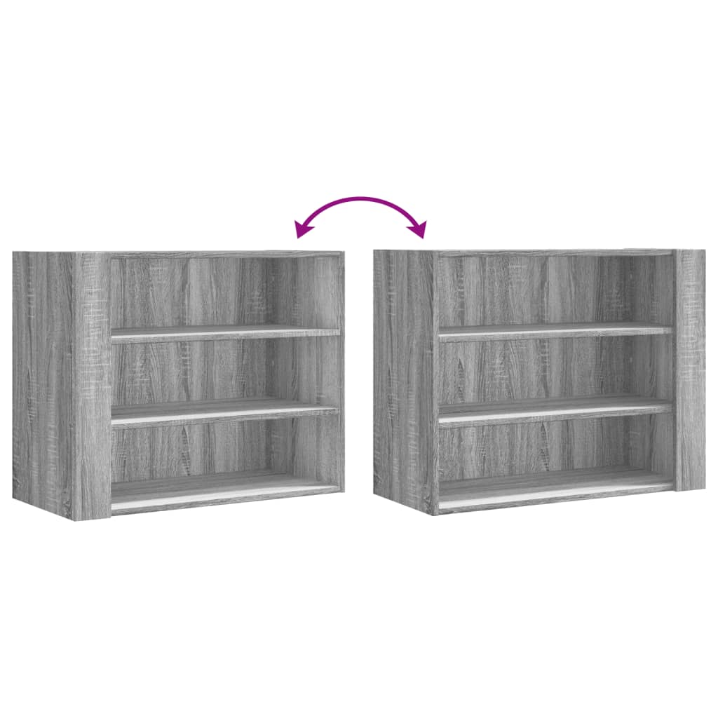 vidaXL Armario de pared madera de ingeniería gris Sonoma 75x35x60 cm