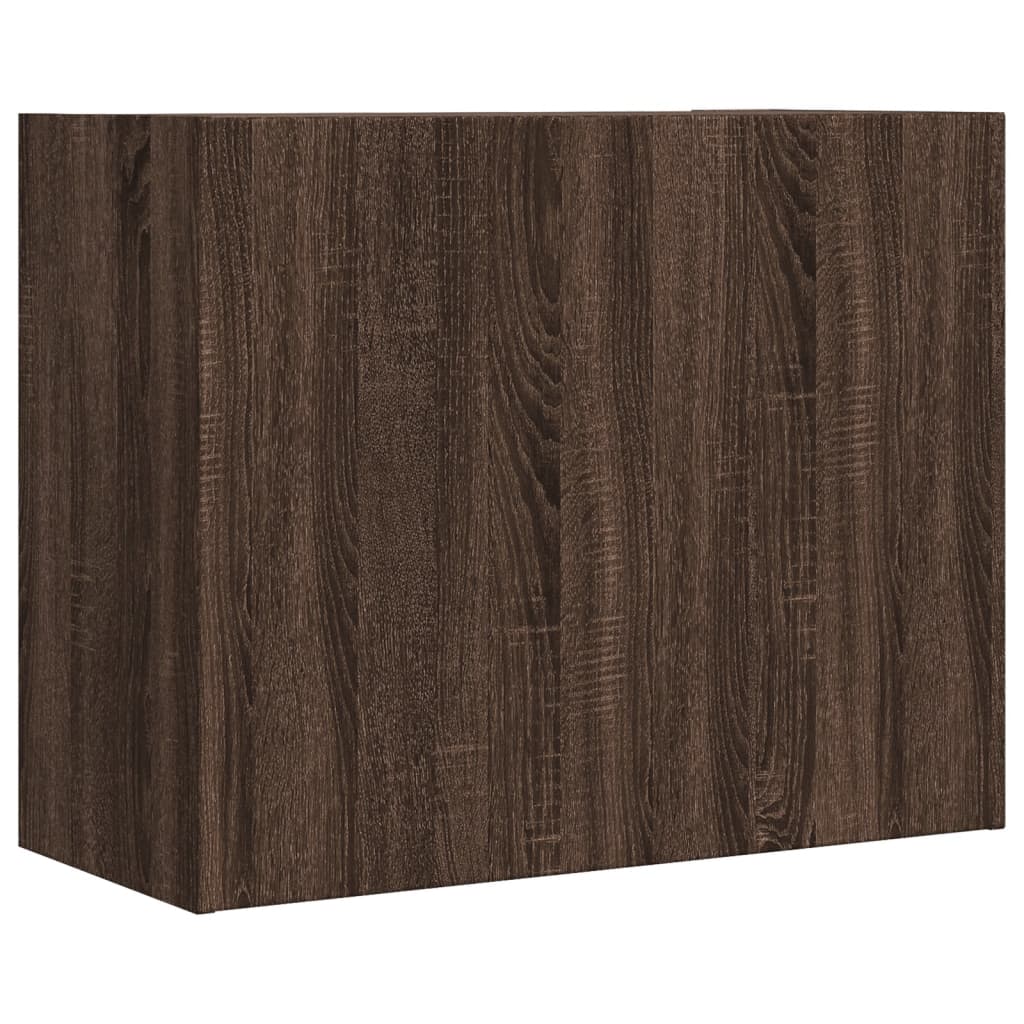 vidaXL Armario de pared madera de ingeniería marrón roble 75x35x60 cm