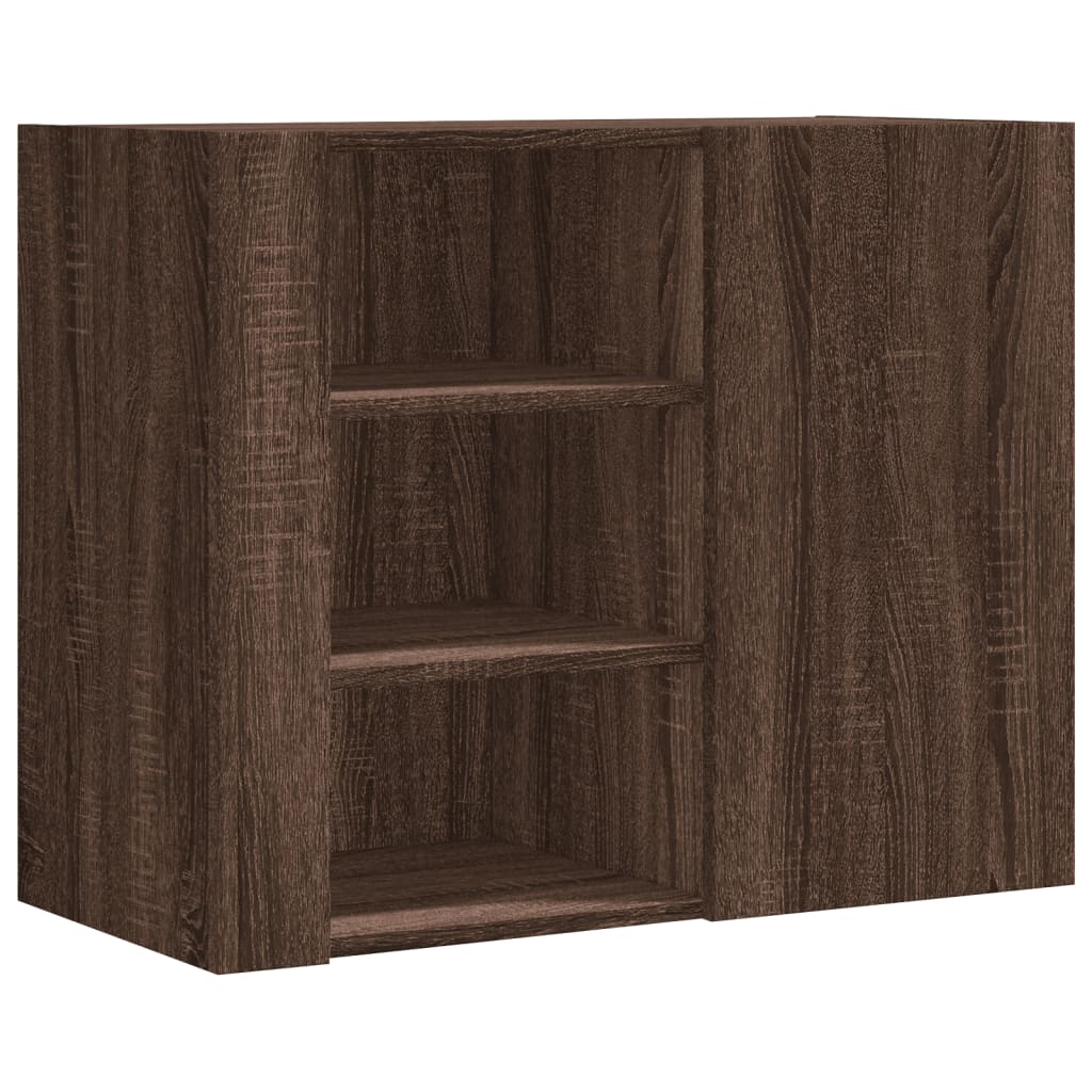 vidaXL Armario de pared madera de ingeniería marrón roble 75x35x60 cm