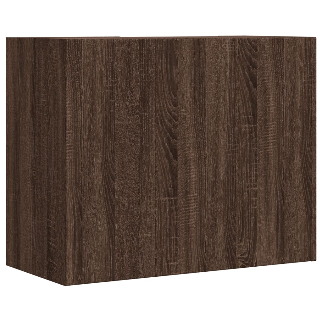 vidaXL Armario de pared madera de ingeniería marrón roble 75x35x60 cm