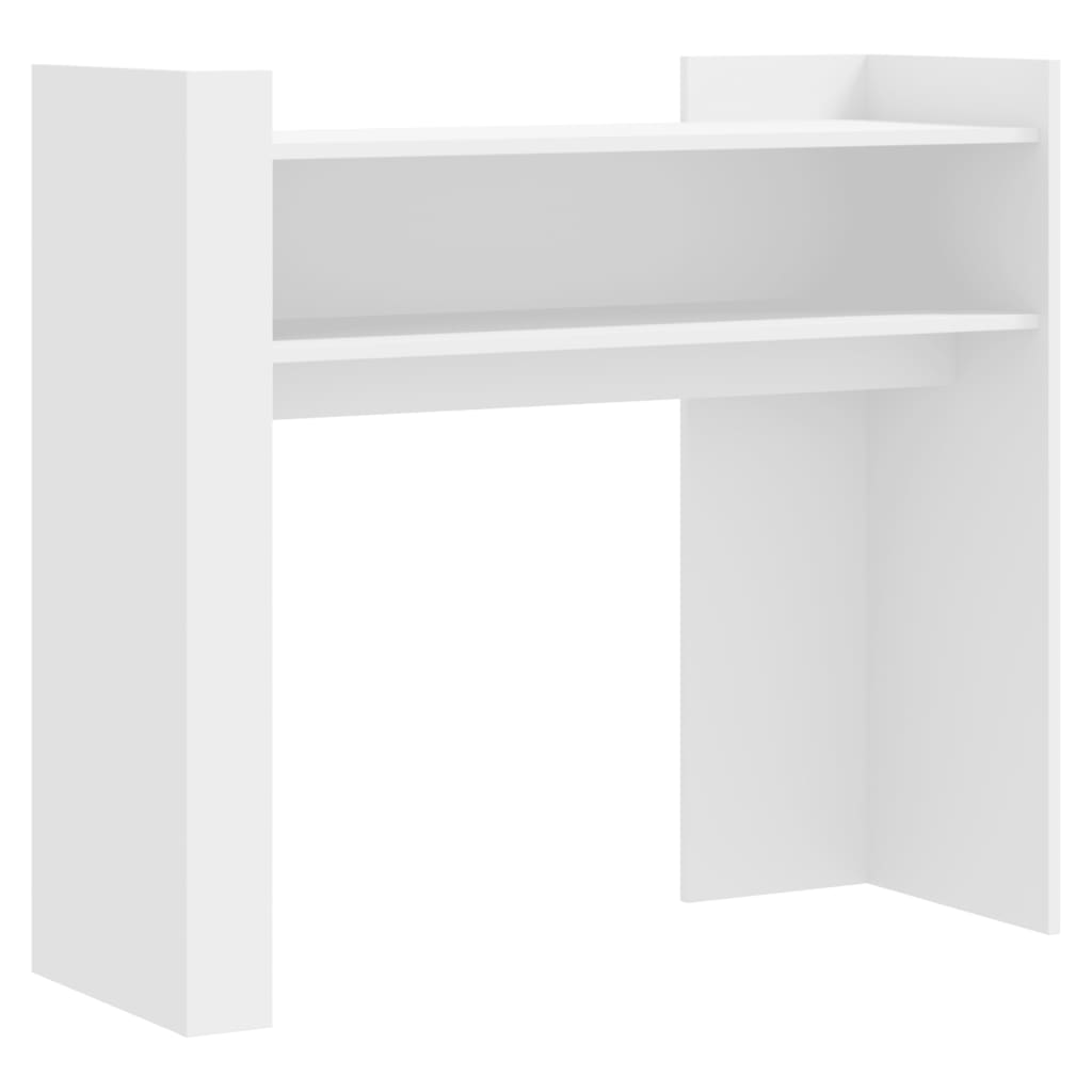 vidaXL Mesa consola de madera de ingeniería blanca 100x35x90 cm