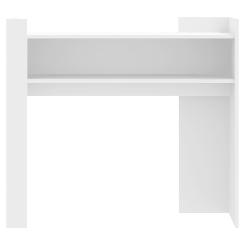 vidaXL Mesa consola de madera de ingeniería blanca 100x35x90 cm