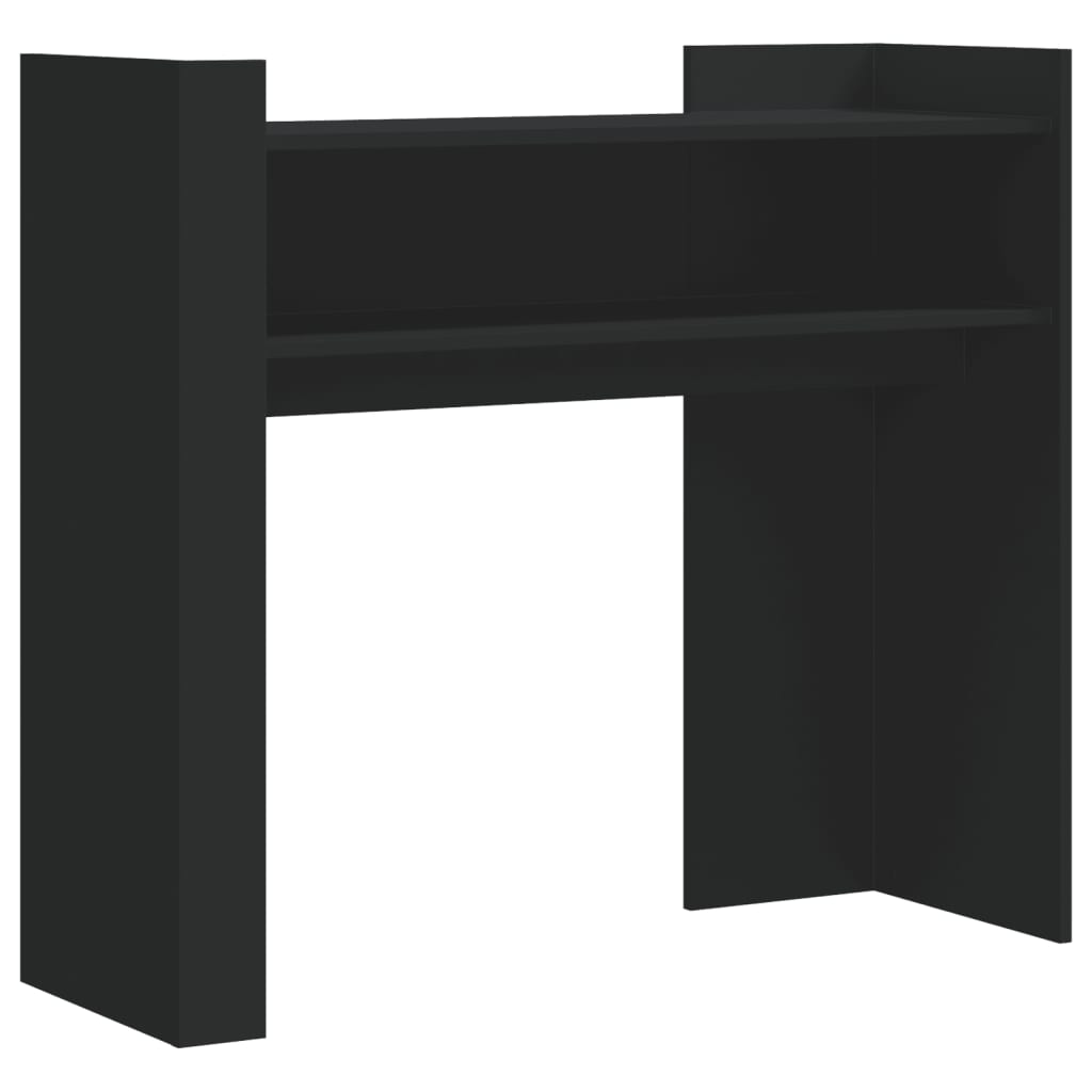 vidaXL Mesa consola de madera de ingeniería negra 100x35x90 cm