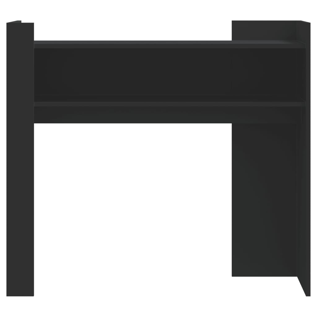 vidaXL Mesa consola de madera de ingeniería negra 100x35x90 cm