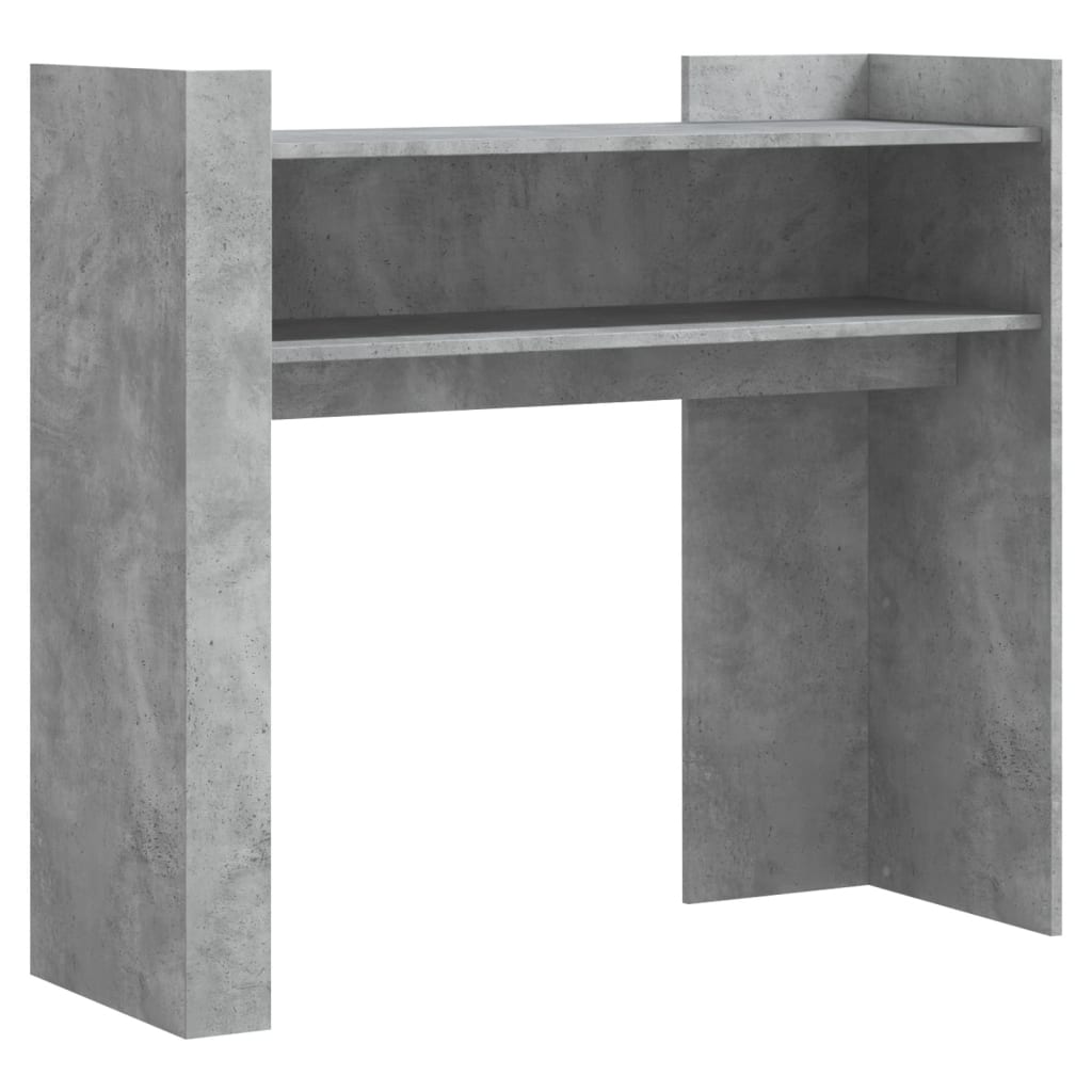 vidaXL Mesa consola de madera de ingeniería gris hormigón 100x35x90 cm